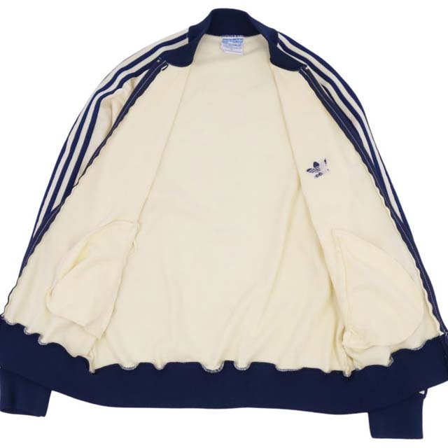 80’s Vintage アディダス adidas ATP ジャージ ジャケット USA製 ジップアップ トラックジャケット メンズ M アイボリー