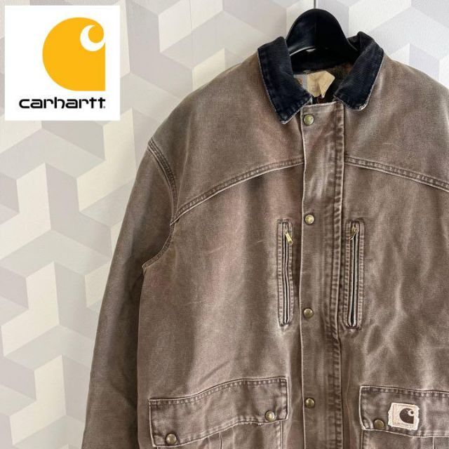 新しい季節 carhartt - 【90s USA製】カーハート 襟コーデュロイ