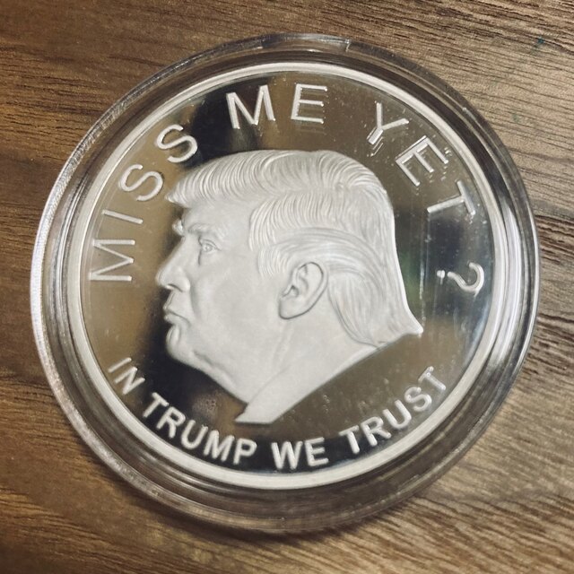 美術品/アンティークトランプ大統領　1オンス 銀貨　Miss Me Yet?