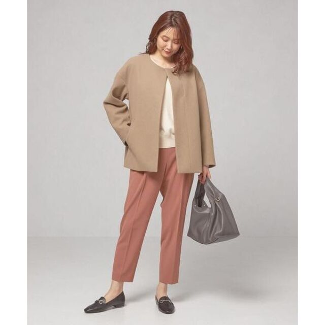 新品 UNITED ARROWS ノーカラー ショートコート ウォッシャブル 新品 UNITED ARROWS ノーカラー ショートコート ウォッシャブル