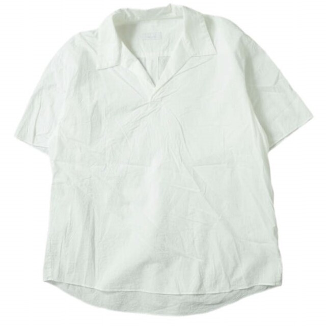 Phlannel フランネル 21SS 日本製 FINX COTTON CORD LANE SKIPPER COLLAR SHIRT フィンクスコットンコードレーンスキッパーカラーシャツ BBZ2011504A0003 2(S) WHITE 半袖 シアサッカー トップス【Phlannel】