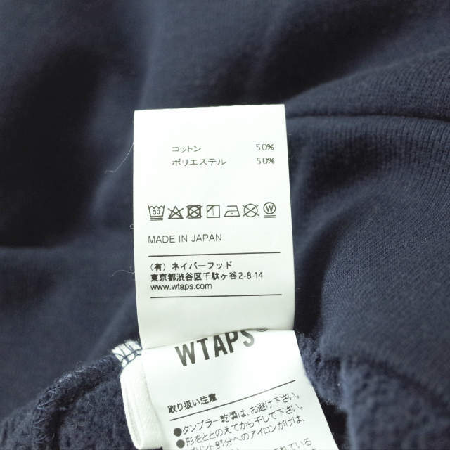 W)taps(ダブルタップス)のWTAPS ダブルタップス 19SS 日本製 LLW.DESIGN CREW NECK SWEATSHIRT Long Live Wtapsロゴ クルーネックスウェット 191ATDT-CSM15 01(S) NAVY トレーナー プルオーバー トップス【中古】【WTAPS】 メンズのトップス(スウェット)の商品写真