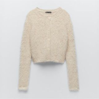 ザラ(ZARA)のZARA ファーニットカーディガン　定価4590円→2000円(ニット/セーター)