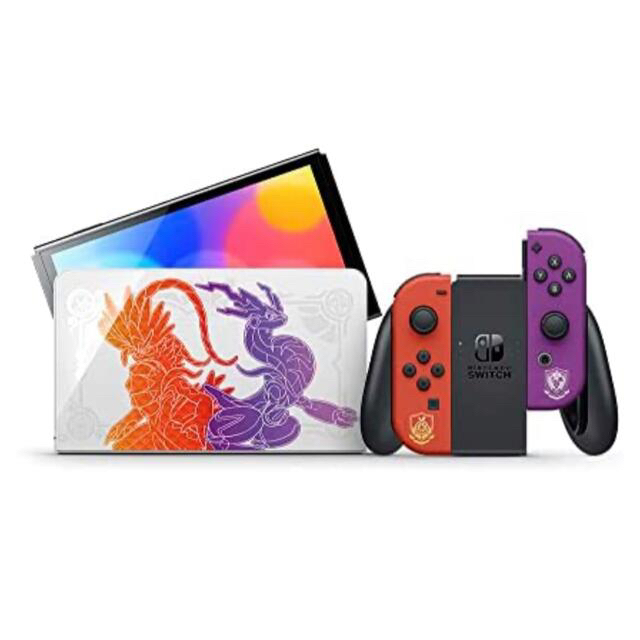 Nintendo Switch(ニンテンドースイッチ)のNintendo Switch (有機EL) スカーレット バイオレット エンタメ/ホビーのゲームソフト/ゲーム機本体(家庭用ゲーム機本体)の商品写真