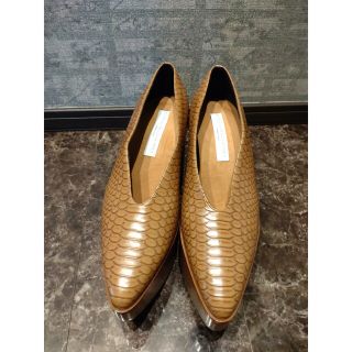 ステラマッカートニー(Stella McCartney)のStella McCartney 37.5 パイソン 厚底 ローファー(ローファー/革靴)