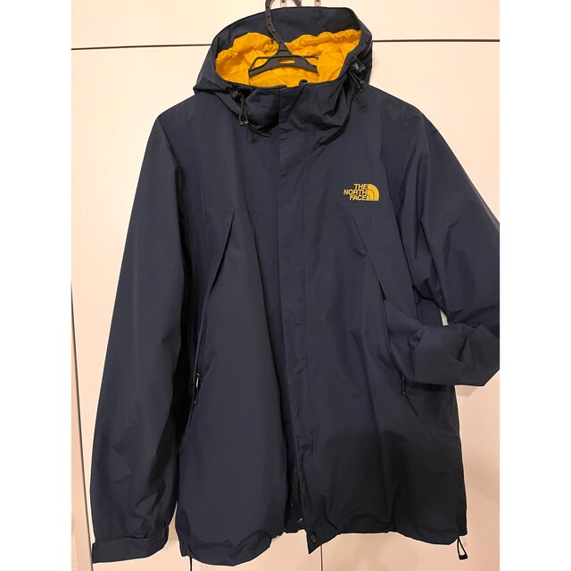 ノースフェイス スクープジャケット マウンテンパーカー【navy×yellow】