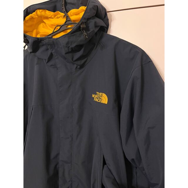 ノースフェイス スクープジャケット マウンテンパーカー【navy×yellow】