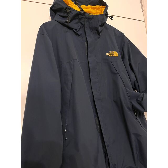 ノースフェイス スクープジャケット マウンテンパーカー【navy×yellow】