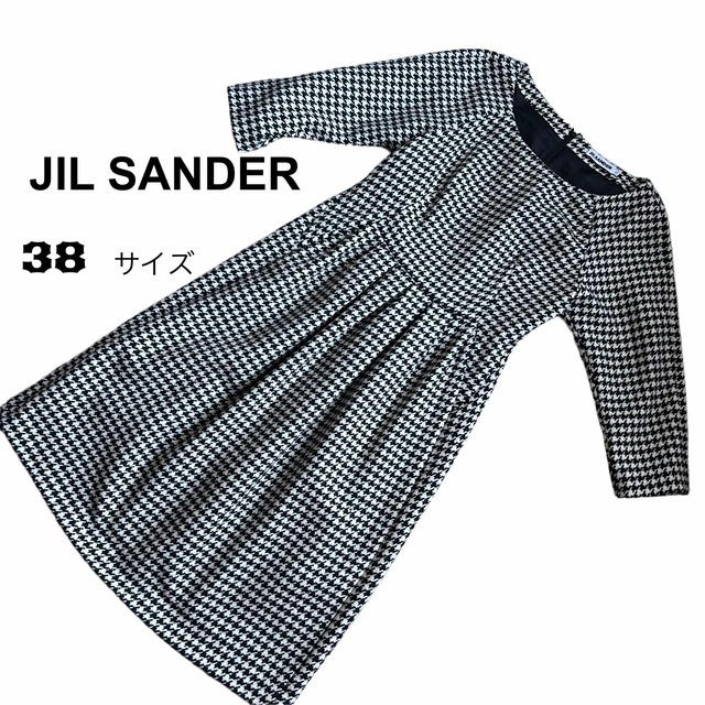 正規品が格安通販 JIL SANDER長袖ワンピース/ラグラン/38/ウール/黒