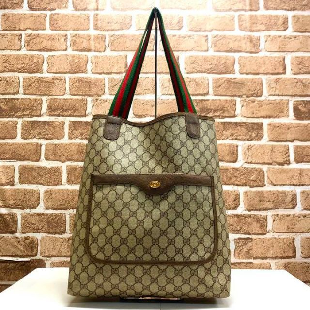 OLD GUCCI シェリーライン PVC トートバッグ 4731 preludemusical.com.br