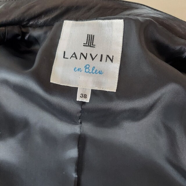 LANVIN en Bleu(ランバンオンブルー)のLANVINenBleuランバンオンブルー☆本皮ライダースジャケット レディースのジャケット/アウター(ライダースジャケット)の商品写真