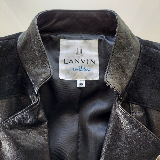 LANVIN en Bleu(ランバンオンブルー)のLANVINenBleuランバンオンブルー☆本皮ライダースジャケット レディースのジャケット/アウター(ライダースジャケット)の商品写真