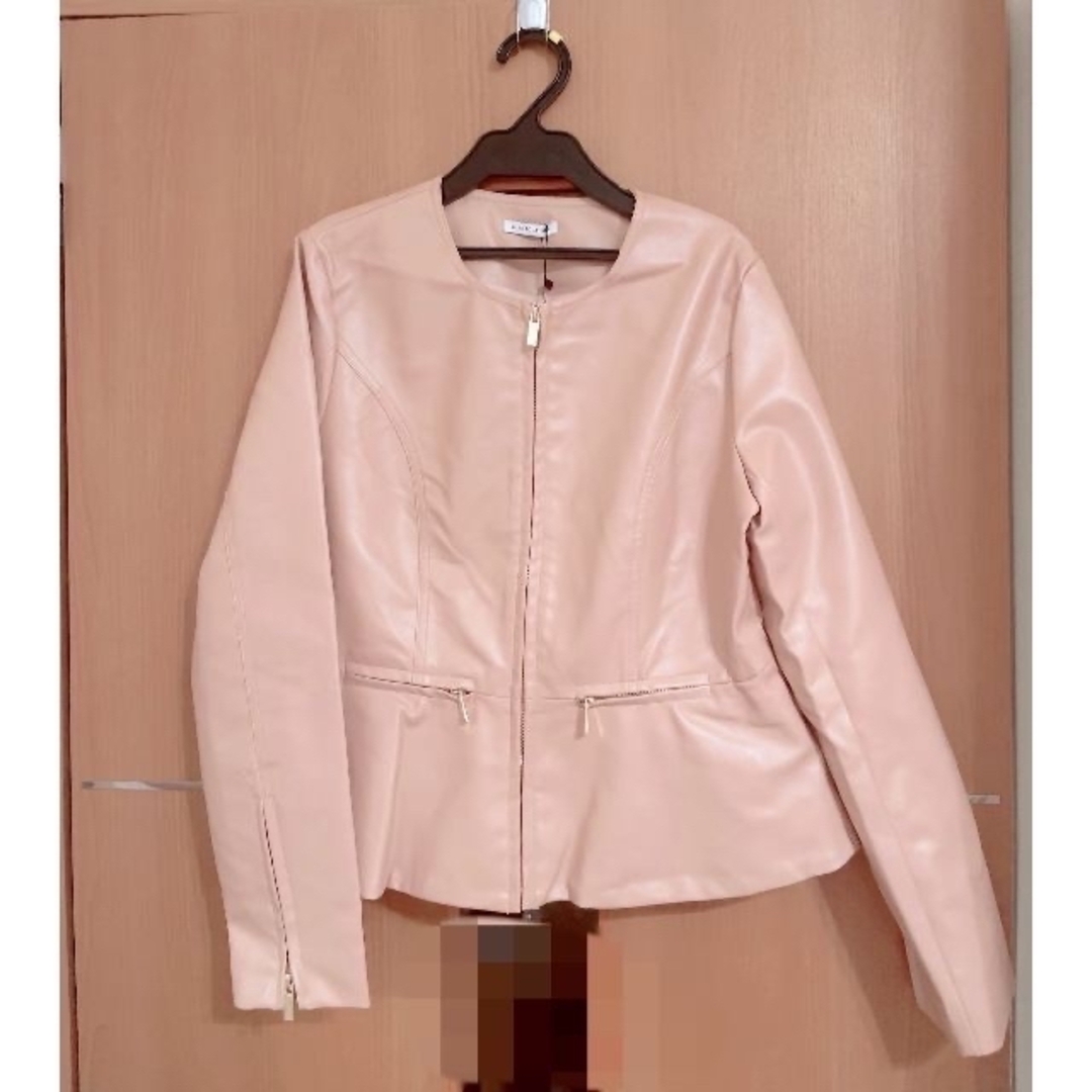 美品♡ エレガントなペプラムライダースジャケット レディースのジャケット/アウター(ライダースジャケット)の商品写真