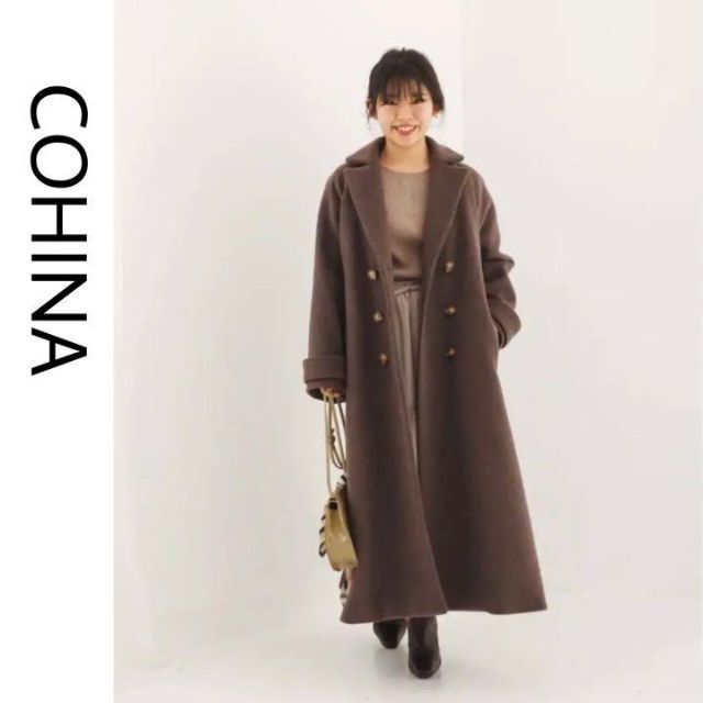 全品半額COHINA - COHINA コヒナ バックフレアチェスターコート ロング