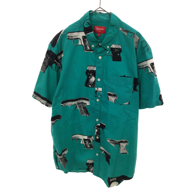 SUPREME シュプリーム 13SS Guns Shirt ガンズシャツ 半袖シャツ グリーン