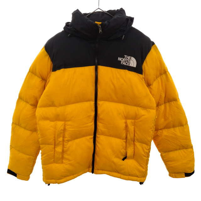 THE NORTH FACE ザノースフェイス Nuptse Jacket ND91841 ヌプシ ロゴ刺繍ナイロンダウンジャケット ジップアップジャケット イエローL備考