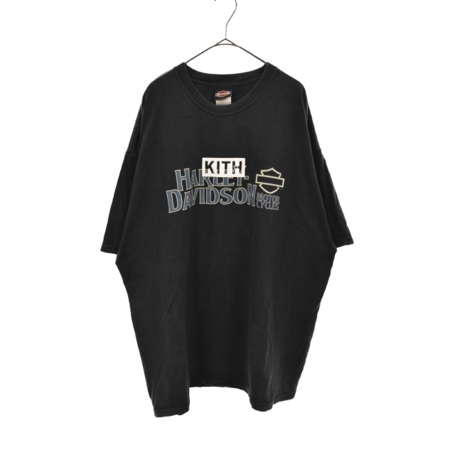 KITH キス ×Harley Davidson Box Logo Tee ハーレーダビットソン ボックスロゴ Tシャツ ブラック