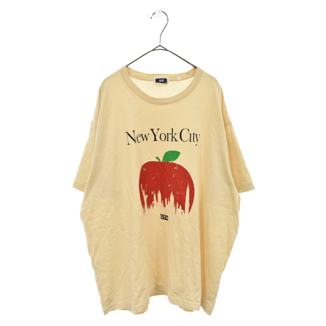 KITH キス Big Apple Vintage Tee アップル プリント 半袖カットソー Tシャツ ベージュ KH1220