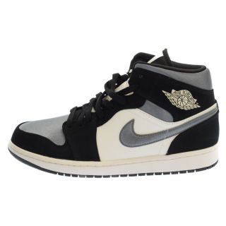 ナイキ(NIKE)のNIKE ナイキ AIR JORDAN 1 MID SE 852542-011 black/smoke grey-sail エア ジョーダン ミッド ハイカットスニーカー ブラック US9.5(スニーカー)