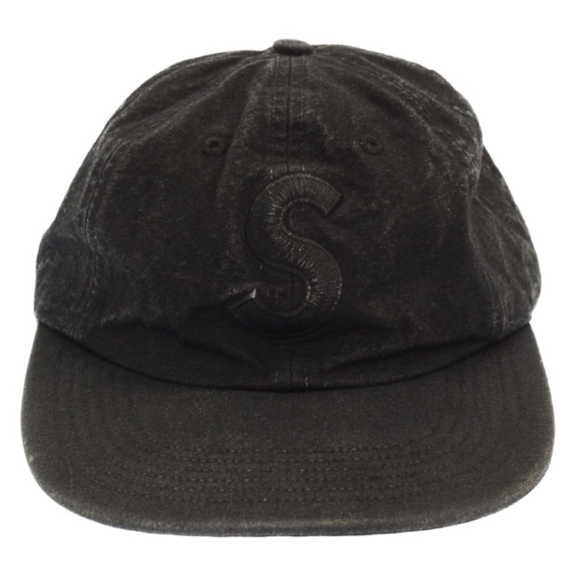 SUPREME シュプリーム 17SS Washed Denim S Logo Cap ウォッシュドデニムSロゴキャップ ベースボールキャップ ブラック