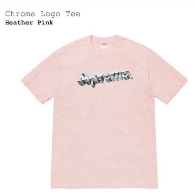 Supreme Chrome Logo Tee Heather Pink M - Tシャツ/カットソー(半袖 ...