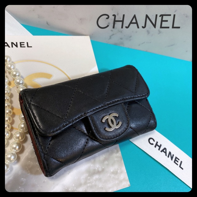 CHANEL(シャネル)の★JUN様専用★シャネル　マトラッセ　6連キーケース　ブラック レディースのファッション小物(キーケース)の商品写真