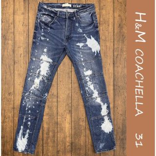 エイチアンドエム(H&M)のH&M COACHELLA ブリーチ加工デニム ３１／スキニー、ストレッチ(デニム/ジーンズ)