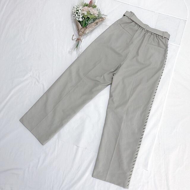 AMERI VINTAGE サイドステッチストレートパンツ ベージュ Mサイズ