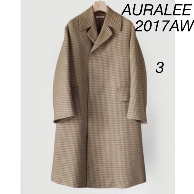 【即発送】AURALEE 17AW ガンクラブチェックコート　オーラリー