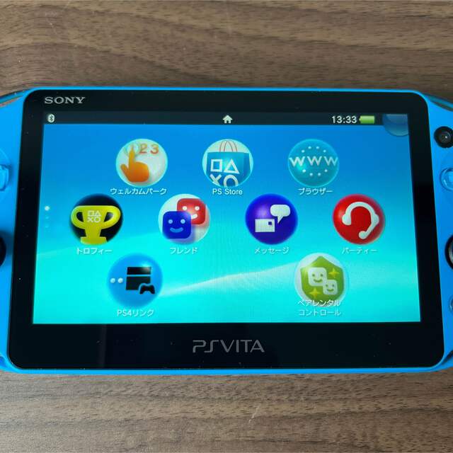 PlayStation Vita(プレイステーションヴィータ)の 2台セット SONY PlayStationVITA アクアブルー エンタメ/ホビーのゲームソフト/ゲーム機本体(携帯用ゲーム機本体)の商品写真