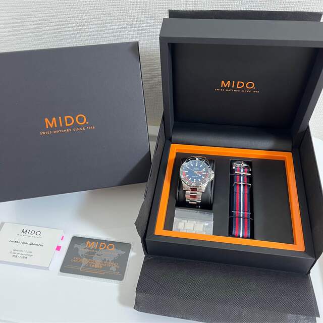 MIDO(ミドー)のミドー オーシャンスター GMT 時計 MIDO 美品 ロレックス オメガ メンズの時計(腕時計(アナログ))の商品写真