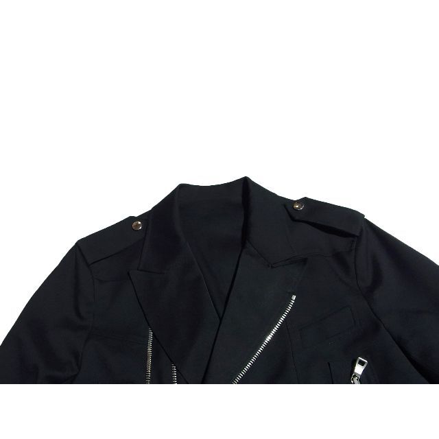 BALMAIN(バルマン)の新品同様 BALMAIN バルマン ウール ライダース ジャケット 48 黒 メンズのジャケット/アウター(ライダースジャケット)の商品写真