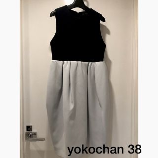 バーニーズニューヨーク(BARNEYS NEW YORK)のyokochan バルーンワンピース　38(ひざ丈ワンピース)