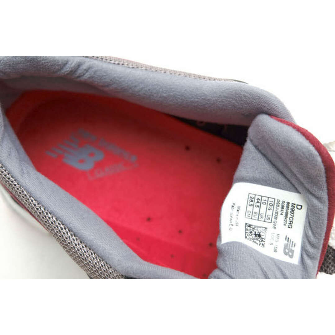 ニューバランス/NEW BALANCE シューズ スニーカー 靴 ローカット メンズ 男性 男性用ナイロン レザー 革 本革 レッド 赤 M997CRG マルチカラー