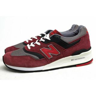 ニューバランス(New Balance)のニューバランス／NEW BALANCE シューズ スニーカー 靴 ローカット メンズ 男性 男性用ナイロン レザー 革 本革 レッド 赤  M997CRG マルチカラー(スニーカー)