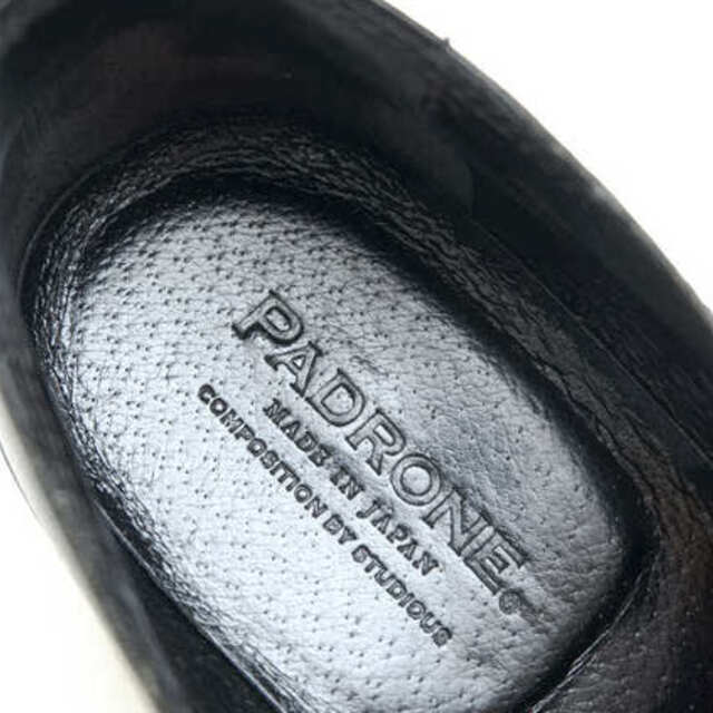 パドローネ／PADRONE サイドゴアブーツ シューズ 靴 メンズ 男性 男性用レザー 革 本革 ブラック 黒  PK8054-2202-18C SIDE GORE SHOES クレープソール プレーントゥ スリッポン 7