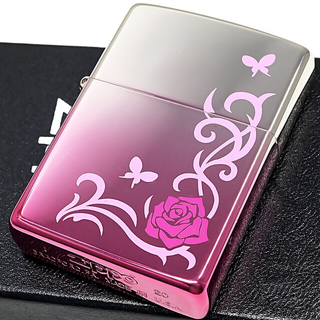 ZIPPO - ZIPPO ミステリアスローズ＆バタフライ グラデーション ...