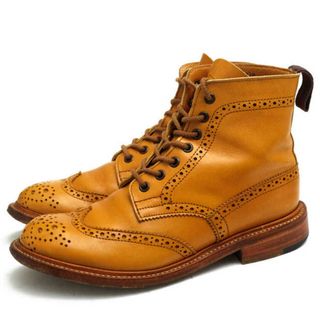 トリッカーズ(Trickers)のトリッカーズ／Tricker's レースアップブーツ シューズ 靴 レディース 女性 女性用レザー 革 本革 ブラウン 茶  L2508 MALTON Brogue Boots モールトン ダブルソール カントリーブーツ ウイングチップ レザーソール グッドイヤーウェルト製法(ブーツ)