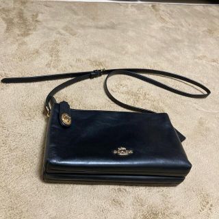 コーチ(COACH)のcoach ショルダーバッグ　ブラック(ショルダーバッグ)