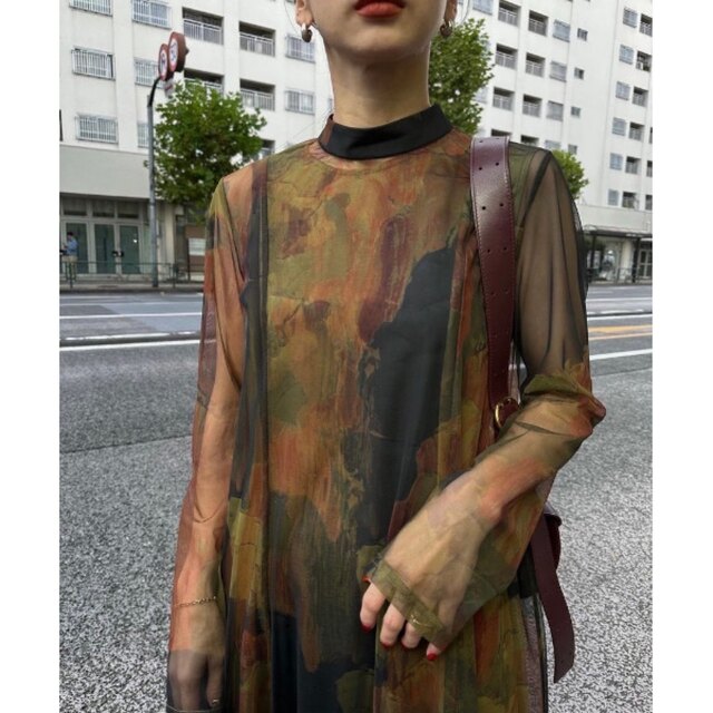 最終価格UND GYPSUM ART DRESS ノースリーブワンピースのみ