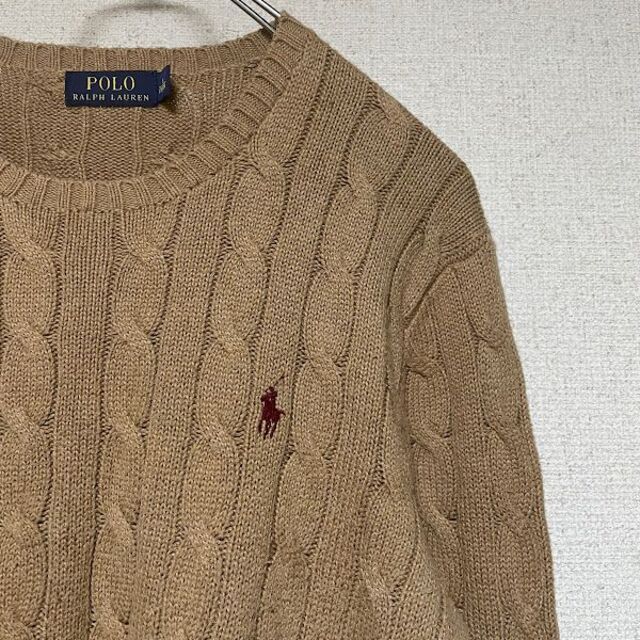 POLO RALPH LAUREN - Polo Ralph Lauren 編み込み ニット/セーター ワンポイント刺繡の通販 by 古着屋