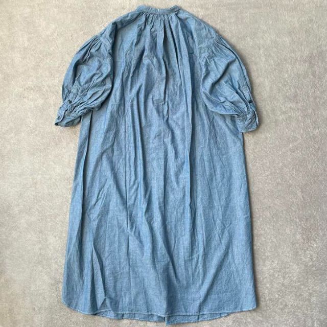 2022SS HYKEハイクCHAMBRAY GATHERED DRESS