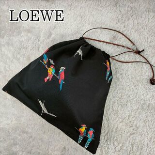 LOEWE - 美品✨ロエベ パロット ドローストリングポーチ インナーバッグ 鳥柄 白黒