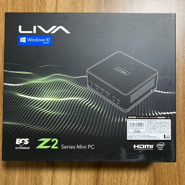ECS LIVA Z 小型デスクトップパソコン LIVAZ2-4/32-W10P