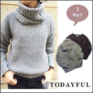 トゥデイフル(TODAYFUL)の新品 todayful 2wayニット(ニット/セーター)