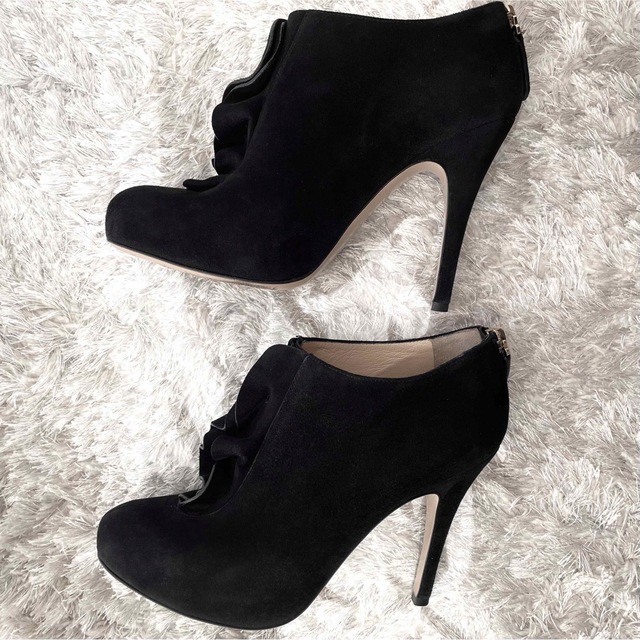 VALENTINO GARAVANI】(5)デザインヒールスエードパンプス-