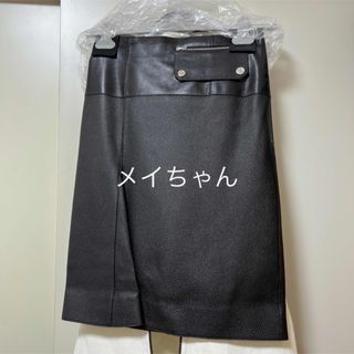 HERMES - エルメス 鹿革&羊革ひざ丈スカート 新品未使用 36の HERMES - エルメス 鹿革&羊革ひざ丈スカート 新品未使用 36の