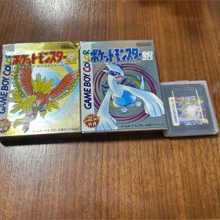 ゲームボーイ(ゲームボーイ)のゲームボーイカラー　ポケットモンスター　金　銀　ポケモンカードGB(携帯用ゲームソフト)