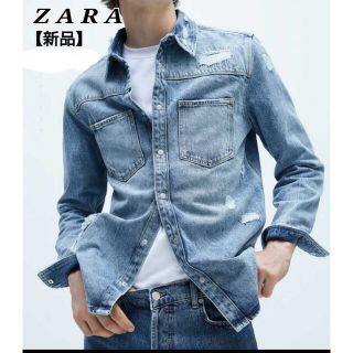 ザラ(ZARA)のZARA ダメージデニムシャツ(シャツ)