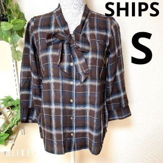 シップス(SHIPS)の❇️A259❇️✴️SHIPS(シップス)✴️⚜️青チェック柄シャツ⚜️(シャツ/ブラウス(長袖/七分))